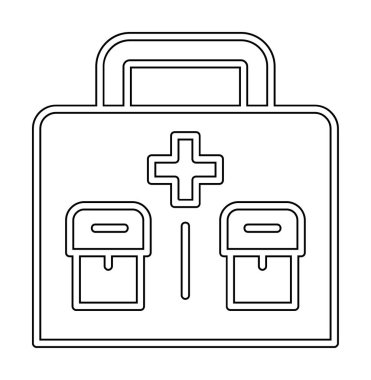 İlk yardım kiti vektör illüstrasyonu