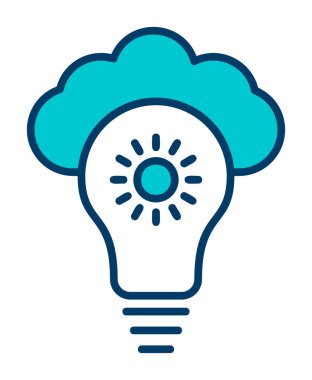 Basit Bulut vektör simgesi. 