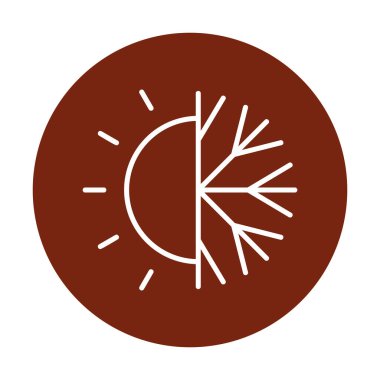 Hava durumu simgesi, vektör illüstrasyonu 