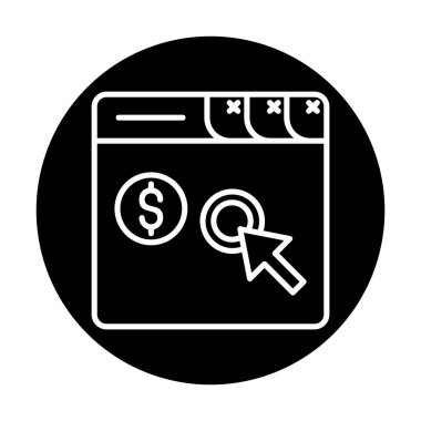 Her Tıklama simgesine Öde, vektör illüstrasyonu