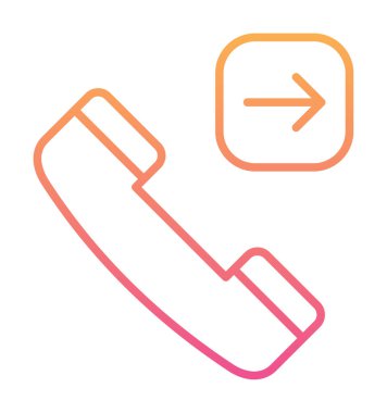 Düz telefon simgesi vektör illüstrasyonu 