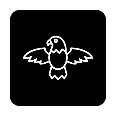 Kartal kuş simgesi, vektör illüstrasyonu  