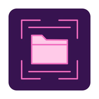 Basit Dizin Tarayıcı simgesi vektör illüstrasyon tasarımı