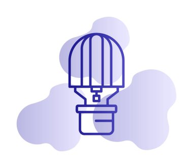 Sıcak hava balonu ikon vektör çizimi tasarımı