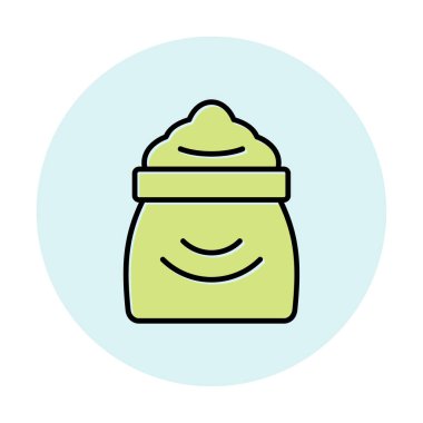 Şeker düzlüğü simgesi, vektör illüstrasyonu  