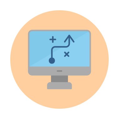 Basit Strateji simgesi, vektör illüstrasyonu