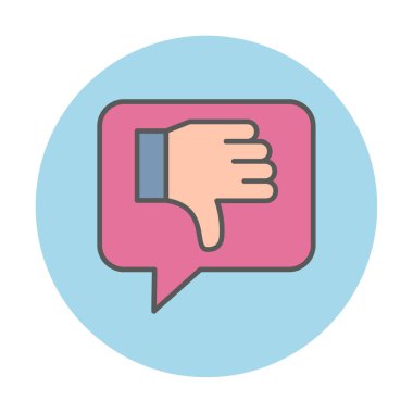 Hoşlanmıyorum. Web simgesi basit illüstrasyon 