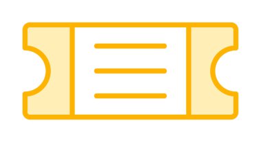 bilet simgesi, vektör illüstrasyonu basit tasarım