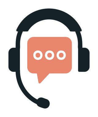 Basit Destek Hizmetleri simgesi, vektör illüstrasyonu