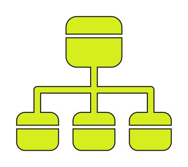 Modern Akış Çizelgesi simgesinin vektör çizimi                            