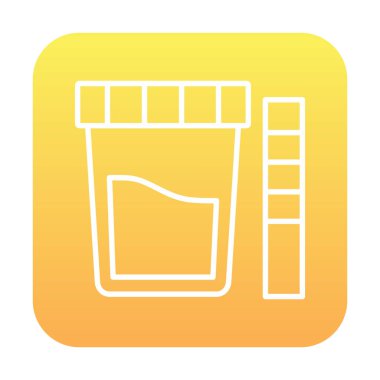 İdrar Test Ağı simgesi, vektör illüstrasyonu