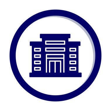 Alışveriş merkezi simgesi. Alışveriş merkezi oluşturma simgesi, vektör illüstrasyonu 