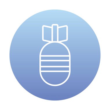 Hava Bombası web simgesi, vektör illüstrasyonu  