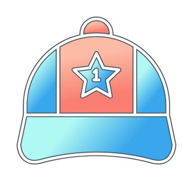 Bir numaralı simge ile kapağın vektör illüstrasyonu 