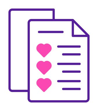 Dilek listesi. Web simgesi basit illüstrasyon 