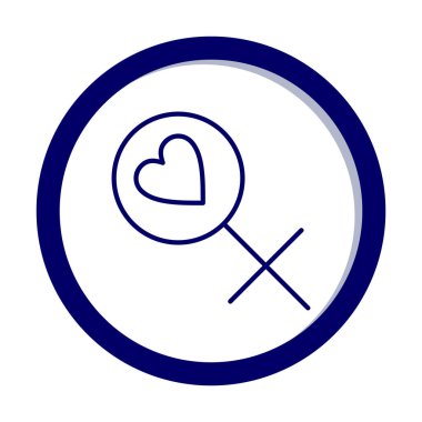 Kadın Sembol ikonu vektör illüstrasyonu