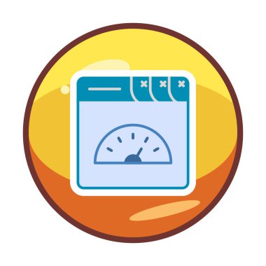 Sayfa hız simgesi, vektör illüstrasyonu