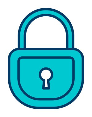 asma kilit web simgesi, vektör illüstrasyonu 