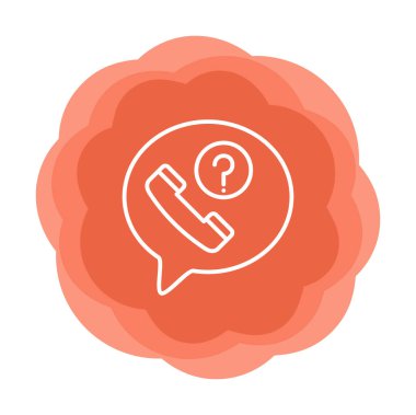 Basit kaçırılan çağrı simgesi, vektör illüstrasyonu