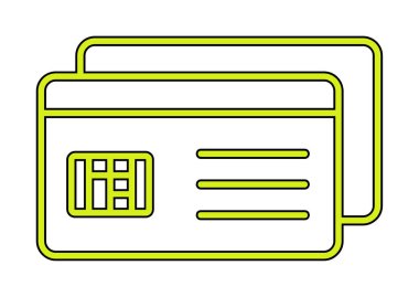 Kredi kartı simgesi, vektör illüstrasyonu basit tasarım