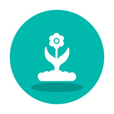  düz çiçek vektör illüstrasyon tasarımı