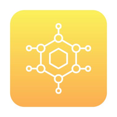 Basit Nanoteknoloji simgesi, vektör illüstrasyonu