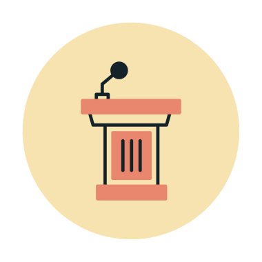 Podyum simgesinin vektör illüstrasyonu 