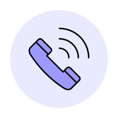 Basit telefon arama simgesi, vektör tasarımı