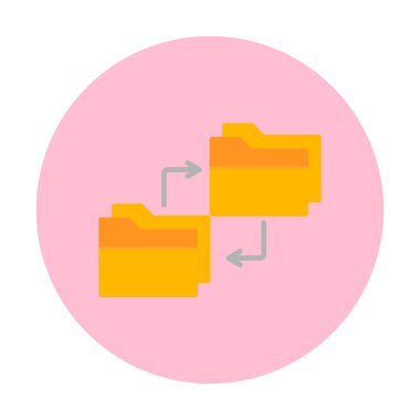 Basit Veri Kopyalama simgesi, vektör illüstrasyonu