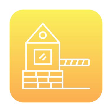 Askeri Bariyer simgesinin vektör çizimi 