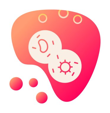 Mitoz web simgesi, vektör illüstrasyonu