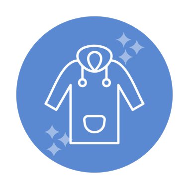 Yağmurluk Web simgesi, vektör illüstrasyonu