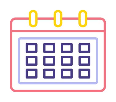 Takvim web simge vektör çizim