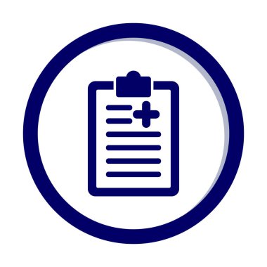 Tıbbi pano simgesi. Web için Tıbbi Rapor vektör simgesinin özet çizimi               