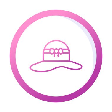 Güneş şapkası Icon vektör çizim