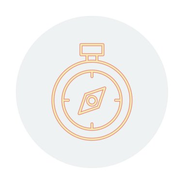 Basit pusula simgesi vektör çizimi tasarımı