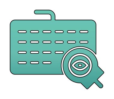 Tuş kaydedici ağ simgesi, vektör illüstrasyonu 