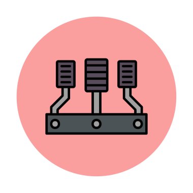 Araba Hızlandırıcı düz simgesi, vektör illüstrasyonu 