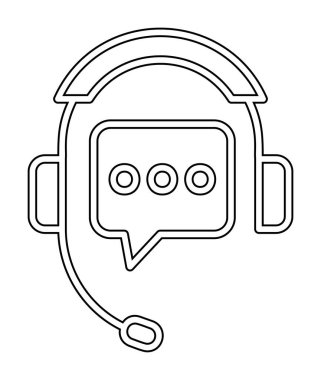 Basit Destek Hizmetleri simgesi, vektör illüstrasyonu