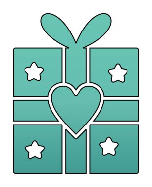 hediye kutusu ikon vektör çizimi tasarımı 