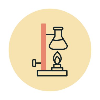 Basit Kimyasal Deney simgesi, vektör çizimi