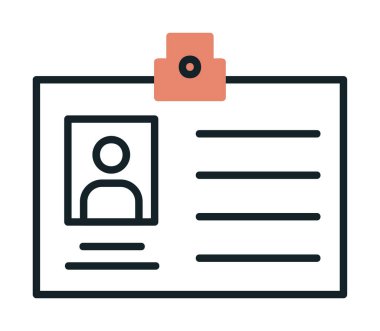 Üyelik Kartı simgesinin vektör illüstrasyonu