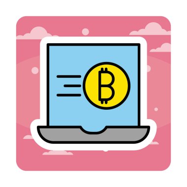 dizüstü bilgisayar simgesi, vektör illüstrasyonu basit tasarım