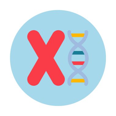 Basit Kromozom ikon vektör çizimi 