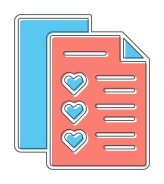 Dilek listesi. Web simgesi basit illüstrasyon 