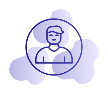 Profil simgesi vektör illüstrasyonu