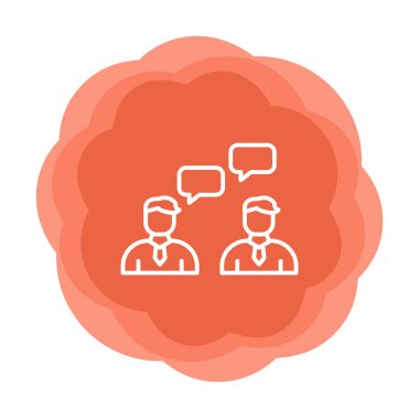 Basit Çalışma İletişim simgesi, vektör illüstrasyonu