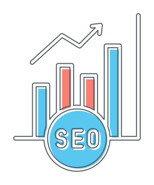 Basit Analitik simge, vektör illüstrasyonu