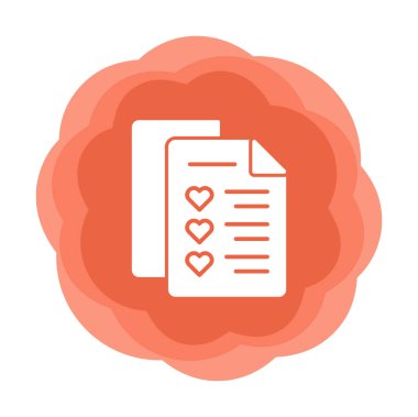 Dilek listesi. Web simgesi basit illüstrasyon 