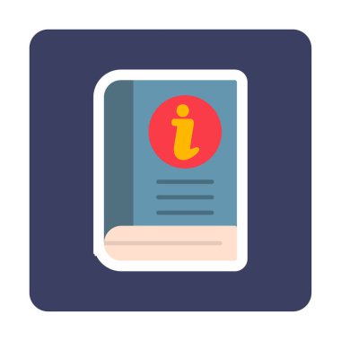 Bilgi Defteri simgesi. dosya simgesi. vektör illüstrasyonu